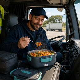 Portable food warmer for truck driver lunch